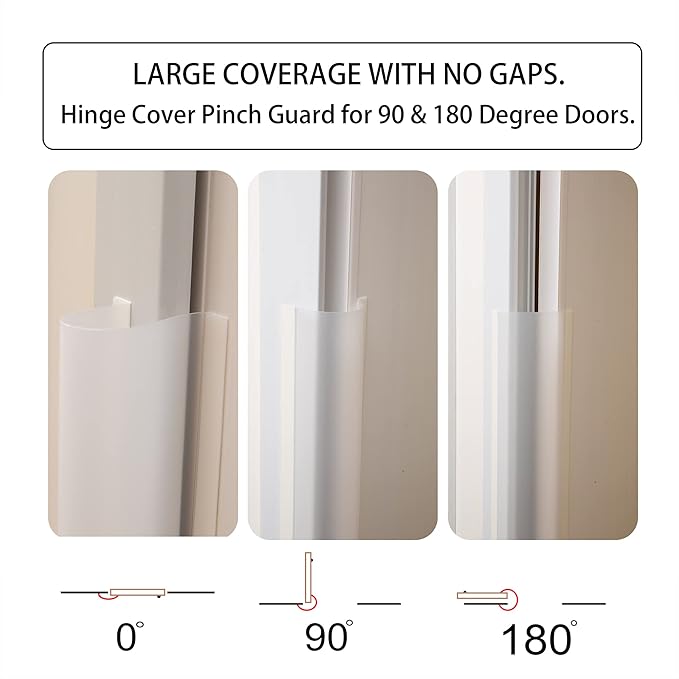 2PCS Baby Proofing Door Finger Pinch Protector Clear Door Jam Shield for Child Safety Finger Pinch Guard Hinge Protectors for Kids