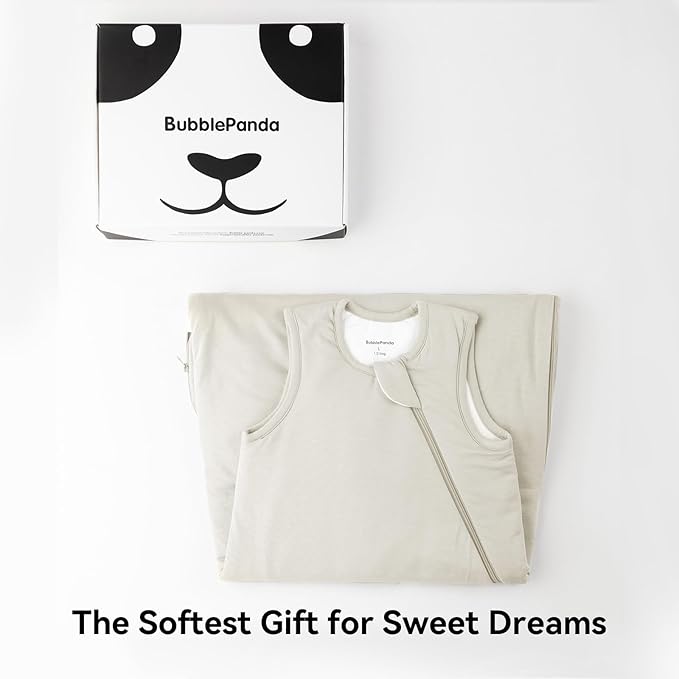 Rayon Made from Bamboo Sleep Sack 0-36 Months 1.0 Tog Ultra Soft Baby Wearable Blanket Toddler Sleeping Sack for Babies (Oat, XL(18-24M))