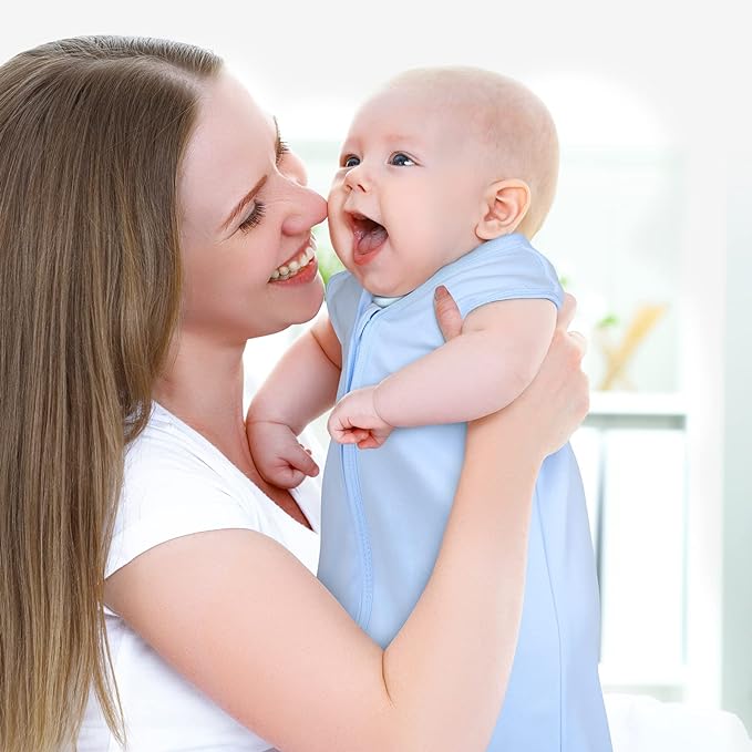 Yoofoss Baby Sleep Sack 6-12 Months 100% Organic Cotton 0.5 TOG Baby Sleeping Bag 2-Way Zipper Toddler Wearable Blankets 3 Pack Breathable Lightweight (Medium)