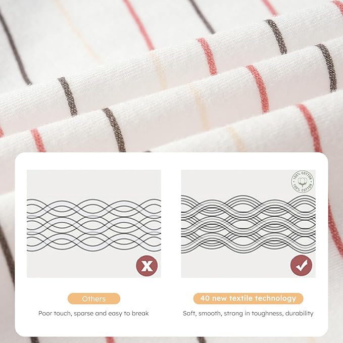 Yoofoss Baby Sleep Sack 18-24 Months Baby Wearable Blanket 100% Cotton 2-Way Zipper TOG 0.5 Toddler Sleeping Sack 3 Pack, Lightweight Sleep Sacks for Babies(X-Large)