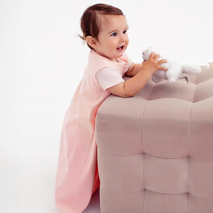 Mama Cheetah Baby Sleep Sack 0.5 TOG, Organic Cotton Baby Wearable Blanket with Two-Way Zipper, Swaddle Transition Baby Sleeping Bag for Newborn Infant Toddler Boy Girl, 6-12 Months