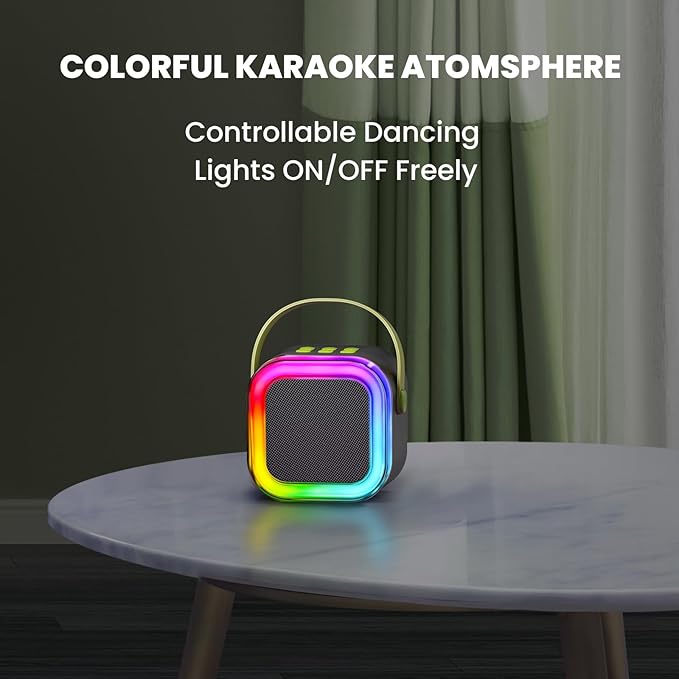 IROO Mini Karaoke Machine for Kids, 2025 TOP Toys Birthday Gifts Ideas for Girls Ages 4, 5, 6, 7, 8, 9, 10, 12+ Years Old, Portable MP3 Player with 2 Wireless Mics for Party