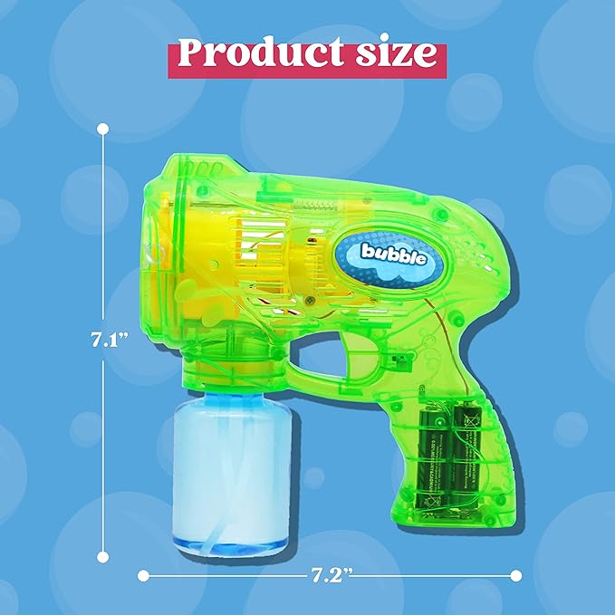JOYIN 3 Packs Bubble Guns with 3 Solutions, Automatic Bubble Maker Blower Machine for Kids, Party Favors, Summer Toy, Birthday, Outdoor & Indoor Activity, Easter