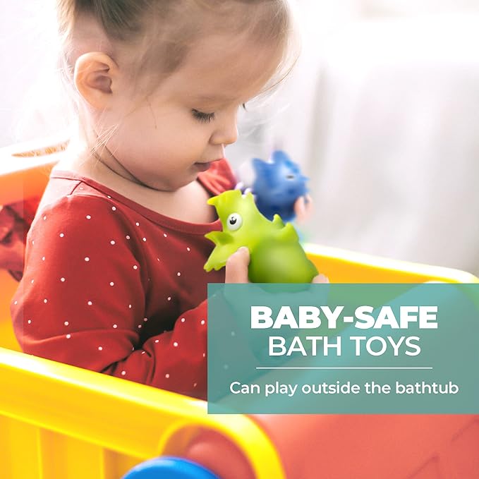 Hely Cancy Infant Bath Toys for 18 Months - No Hole Animal Bathtub Toys, Baby Bath Tub Toys
