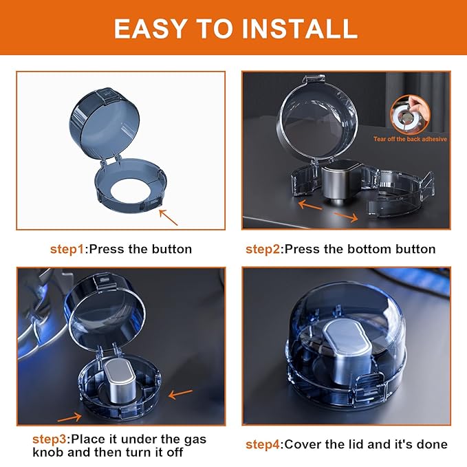 5+1 Packs Stove Knob Safety Covers, Childproof Oven Door Lock, Double-Key Design and Universal Size, Water Resistant Oil Resistant and High Temperature Resistant, for Home Kitchen Kids Pets Childproof