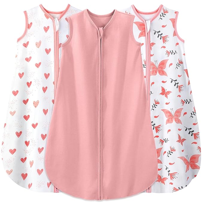 Yoofoss Baby Sleep Sack 18-24 Months Baby Wearable Blanket 100% Organic Cotton 2-Way Zipper TOG 0.5 Toddler Sleeping Sack, Lightweight Sleep Sacks for Babies
