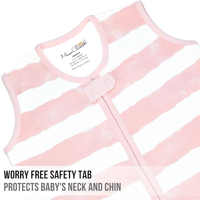 Mama Cheetah Baby Sleep Sack 0.5 TOG, Organic Cotton Baby Wearable Blanket with Two-Way Zipper, Swaddle Transition Baby Sleeping Bag for Newborn Infant Toddler Boy Girl, 18-24 Months