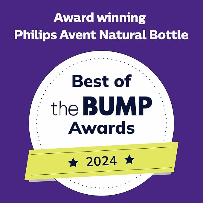 Philips Avent Natural Baby Bottles with Natural Response Nipples (Fast Flow, Flow 4), 11oz, 2-Pack, SCY906/02
