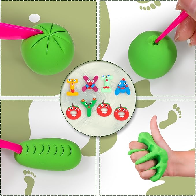 Air Dry Clay for Kids, 92 Colors Magic Modeling Clay, Children's DIY Model Kit, Ultra Light, Soft & Non-Sticky, Great Birthday&Christmas Gift for Age 3-12 Years Old Years Girls & Boys Kids