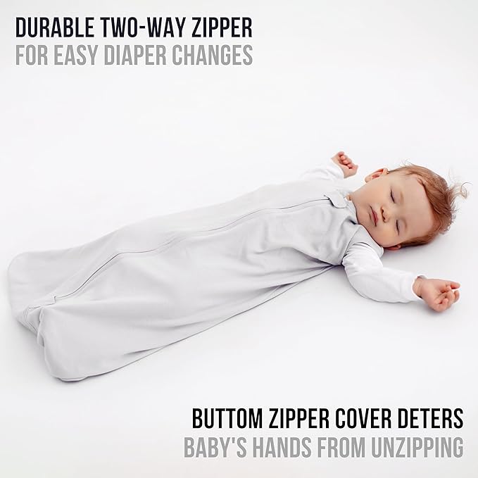 Mama Cheetah Baby Sleep Sack 2.5 TOG, Organic Cotton Baby Wearable Blanket with Two-Way Zipper, Swaddle Transition Baby Sleeping Bag for Newborn Infant Toddler Boy Girl, 0-6 Months