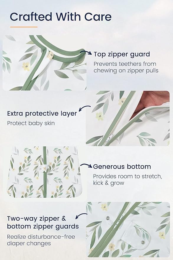 TotAha Toddler Sleep Sack 1.0 TOG for 2T-3T-4T, Wearable Blanket Baby Sleeping Bag with 2-Way Safe Zipper for All Seasons, Warm Soft Sleepsacks for Girl