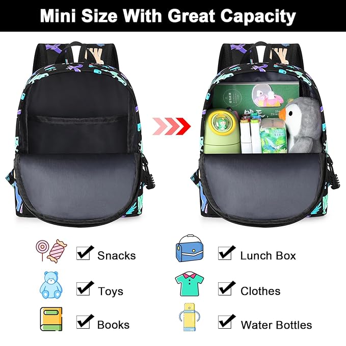 Accmor Toddler Backpack Leash, Cute Dinosaur Kids Backpack with Anti Lost Wrist Link, Mini Child Backpack Leash Baby Walking Harness for Outdoor Travel, Adorable Backpack Tether for Boys
