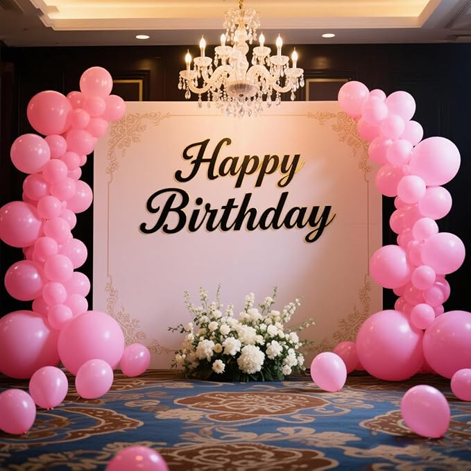 140pcs Pink Round Balloons Different Sizes 18 12 10 5 Inch Latex Balloons for Arch Decoration Party Balloon Kit for Graduation Birthday Party Wedding Balloon Baby Shower Decoration