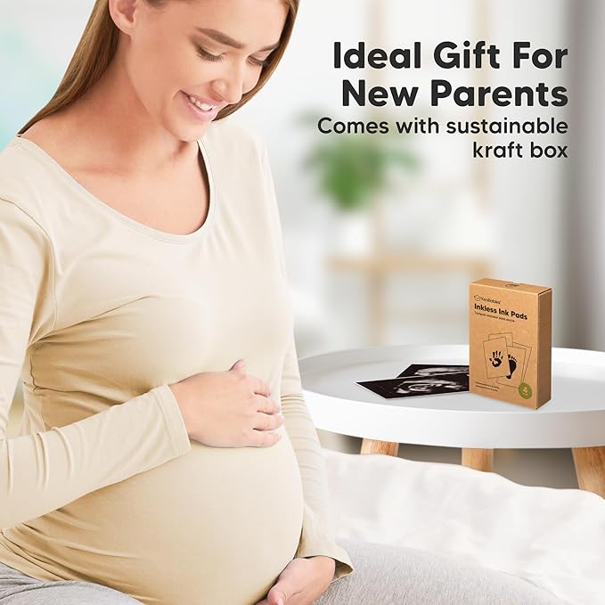 4-Pack Inkless Baby Hand and Footprint Kit - Mess Free Ink Pad for Newborn Keepsake, Dog Nose & Paw Print Kit, Clean Touch Ink Pad for Baby Hand & Footprints, Ideal New Mom Gifts (Popsicle)