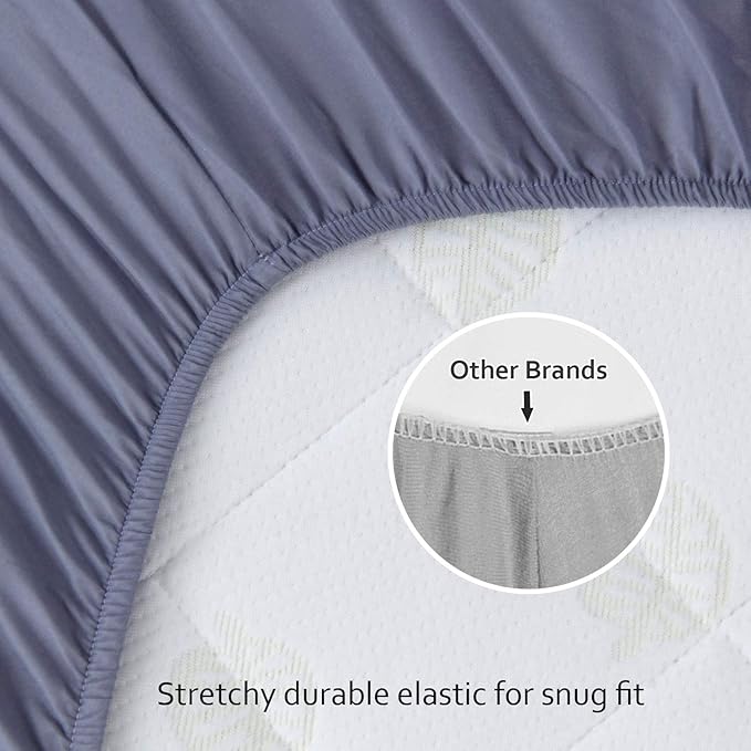 4-Pack Fitted Crib Sheets for Boys and Girls - Breathable, Soft Microfiber Baby Sheets in Grey and White