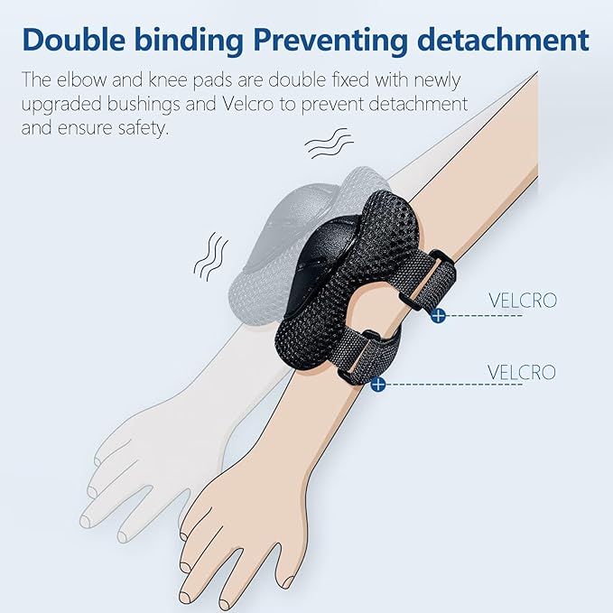 Kids Bike Helmet with Knee Elbow Wrist Pads Guards,Pink,for Ages 2-3-5-8-14,Sports Bicycle,Skate Scooter,Rollerblading with Unicorn Sticker