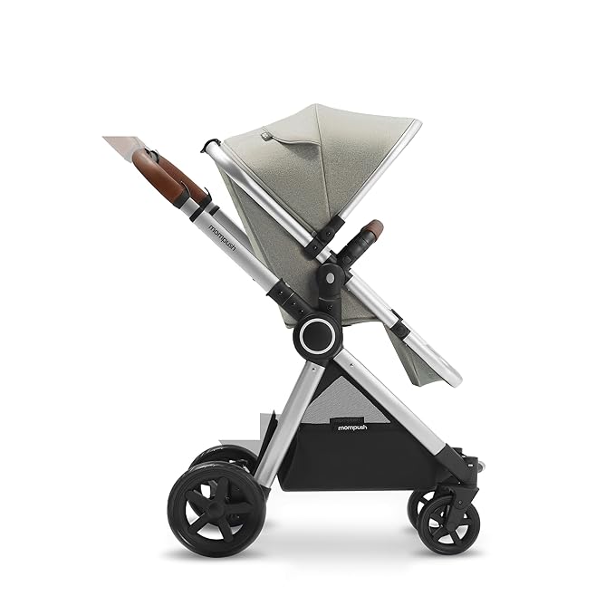 Mompush Ultimate 2 Baby Stroller for Infant and Toddler with Newborn Mode and Reversible Seat, All-Terrain Stroller with All-Wheel Suspension, Includes Car Seat Adapter and Large Storage Basket