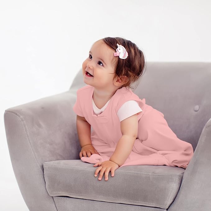 Baby Sleep Sack 1.0 TOG, Organic Cotton Baby Wearable Blanket with Two-Way Zipper, Swaddle Transition Baby Sleeping Bag, All-Season Sleep Sack for Newborn Infant Toddler Boy Girl, 2-Pack, 6-12 Month