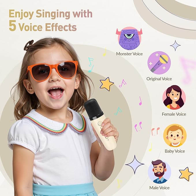 Karaoke Machine for Kids, Karaoke Gifts for Girls Ages 4, 5, 6, 7, 8, 9, 10, 12 +Year Old Birthday Party, 4-12 Years Old Christmas Toys Gift for Girls