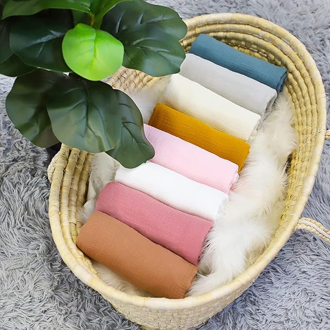 Hooyax Muslin Baby Lounger Cover Soft Organic Cotton Slipcover Fits Newborn Lounger for Baby Boys and Girls (White)