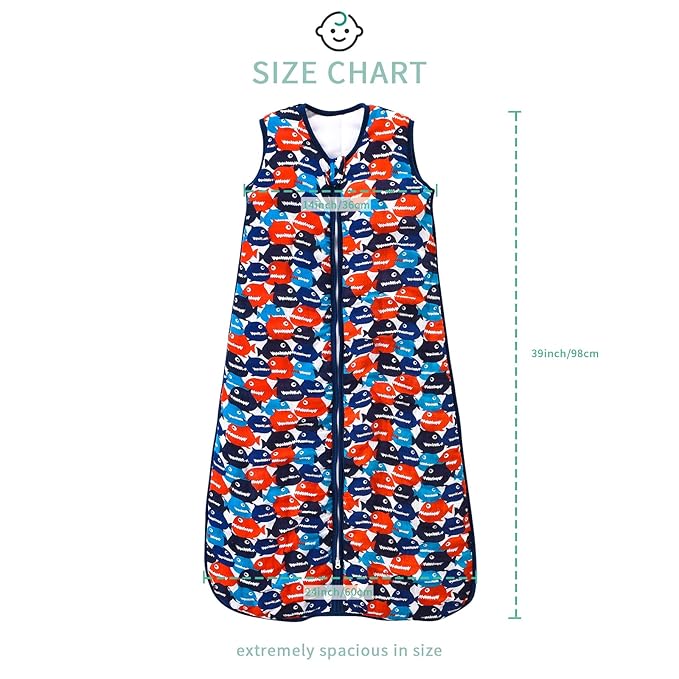 Toddler Sleep Sack, 70% Rayon from Bamboo and 30% Cotton Baby Wearable Blanket Winter 2.5 TOG Sleeping Sack Soft Warm (2-4T)