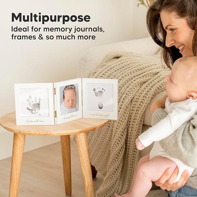 1-Pack Inkless Baby Hand and Footprint Kit - Mess Free Ink Pad for Newborn Keepsake, Dog Nose & Paw Print Kit, Clean Touch Ink Pad for Baby Hand & Footprints, Ideal New Mom Gifts (Jumbo)