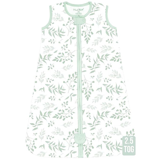 Mama Cheetah Baby Sleep Sack 2.5 TOG, Organic Cotton Baby Wearable Blanket with Two-Way Zipper, Swaddle Transition Baby Sleeping Bag for Newborn Infant Toddler Boy Girl, 12-18 Months