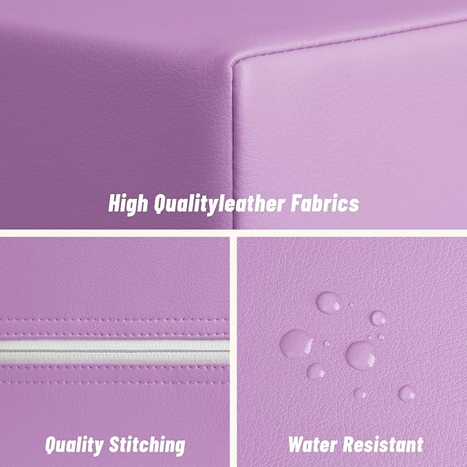 6-Piece Foam Climbing Blocks for Toddlers: Colorful Climbing Gym PU Leather Baby Foam Building Blocks Indoor Toy