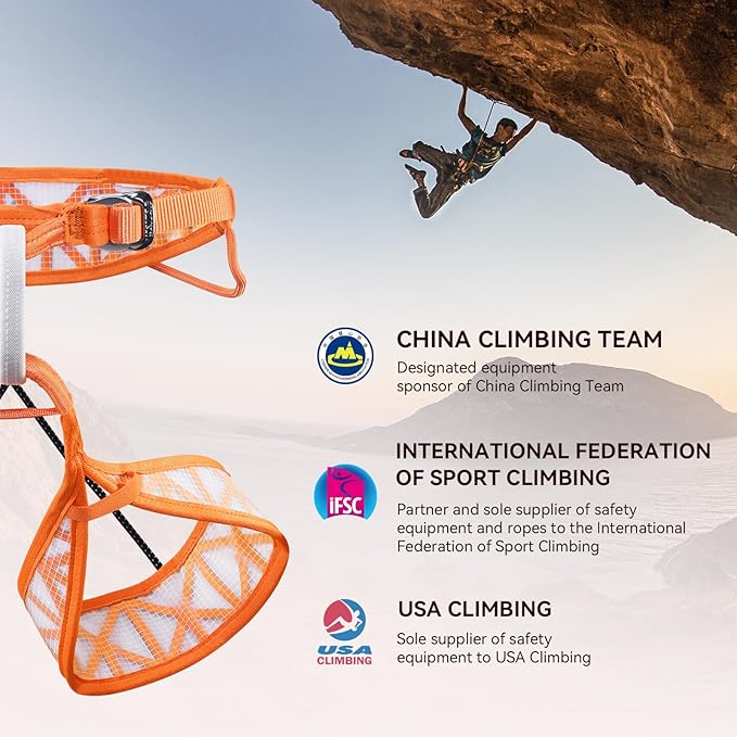 KAILAS Kids Rock Climbing Harness Child Safety Belt Climbing Gear Adjustable Lightweight Indoor Gyms Beginners Youth