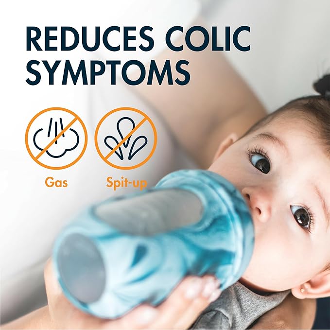 Boon Nursh Reusable Silicone Pouch Baby Bottles - Medium Flow Nipple - Silicone Baby Bottle Pouch and Nipple - Baby Feeding Essentials - Tie Dye - 3-6 Months - 3 Count - 8 Ounce