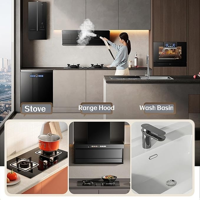 Handheld Steam Cleaner [One Click Clean] Steamer for Cleaning 10-in-1 High Pressure Steam Cleaner for Home/Car Detailings/Fabric etc. Separate Design|Digital Display|Two Cleaning Methods