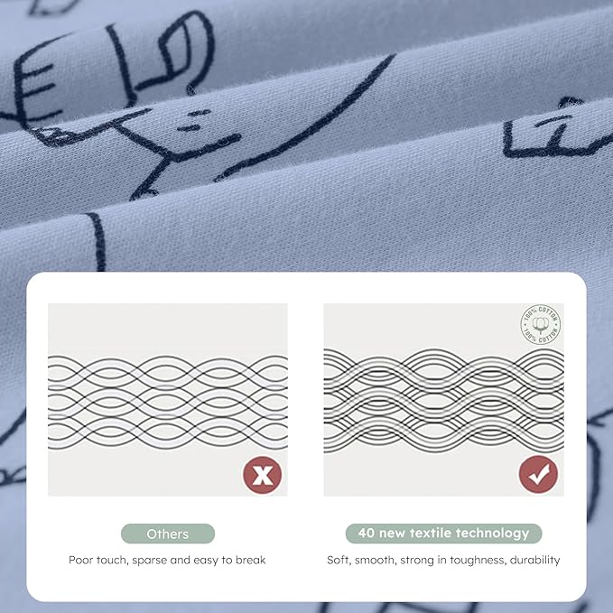 Yoofoss Baby Sleep Sack 6-12 Months Baby Wearable Blanket 100% Cotton 2-Way Zipper TOG 0.5 Toddler Sleeping Sack 3 Pack, Lightweight Sleep Sacks for Babies(Medium)