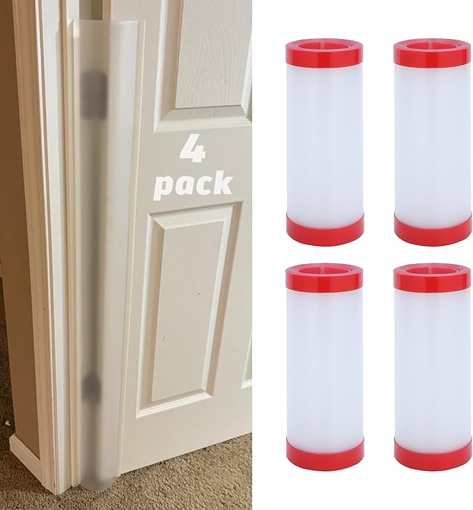 4PCS Baby Proofing Door Finger Pinch Guard Clear Door Jam Shield for Child Safety Finger Pinch Protector Hinge Protectors for Kids/Pet