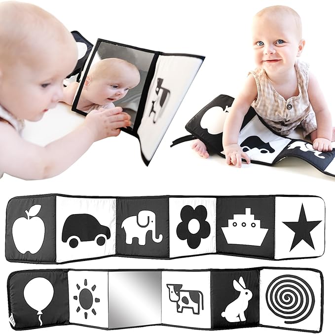 High Contrast Baby Toys for Newborn Black and White Baby Toys Baby Books 0-6 Months High Contrast Baby Book Contrast Toys for Infants 0-6 Months Black and White Books for Newborns