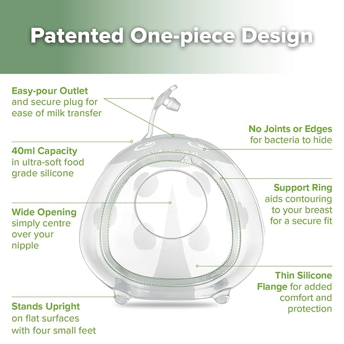 haakaa Ladybug Milk Collector Breast Milk Saver Breast Shell for Breastfeeding, Collect Breastmilk Leaks, Skin-Friendly and Easy to Wear (1.4oz/40ml,1PC)