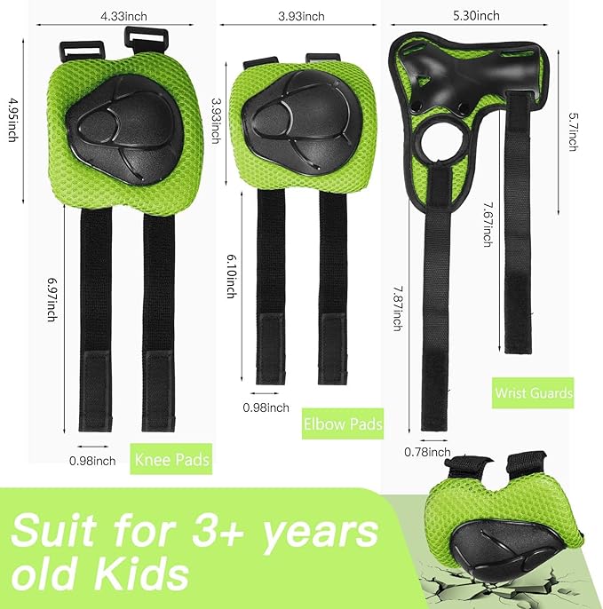 Kids Bike Helmet Set Adjustable Helmet for Ages 3-15 Kids Toddler Boys Girls Youth, Multi-Sport Bicycle Skateboarding Football Rollerskating Scooter Rollerblade Balance Bike Helmets