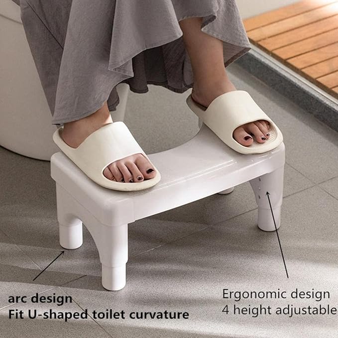 Adjustable Height Toilet Stool, Removable Toilet Step, Attachable Potty Stool, Portable Squat Stool, Bathroom Non-Slip Toilet Auxiliary Step Stool - Family Health Gift (1)