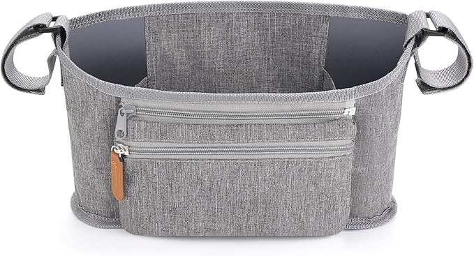 Accmor Universal Stroller Organizer with Detachable Phone Bag, Stroller Bag Caddy Organizer Stroller Accessories for Uppababy, Baby Jogger, Nuna, Doona, Britax Strollers