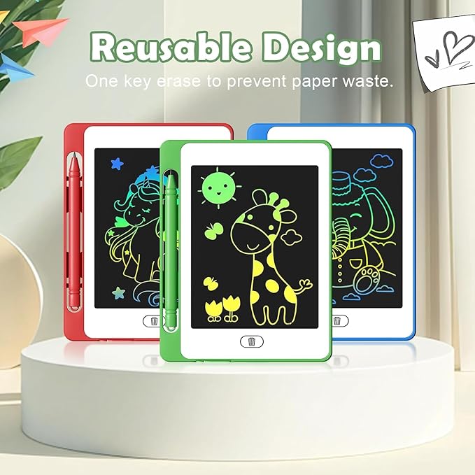 16 Pack LCD Writing Tablet for Kids, 6.5 Inch Colorful Doodle Board Drawing Tablet, Erasable Reusable Electronic Drawing Pads, Educational Learning Toys Birthday Gifts for Girls Boys Age 3 4 5 6 7 8