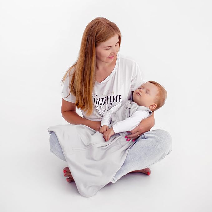 Mama Cheetah Baby Sleep Sack 0.5 TOG, Organic Cotton Baby Wearable Blanket with Two-Way Zipper, Swaddle Transition Baby Sleeping Bag for Newborn Infant Toddler Boy Girl, 12-18 Months