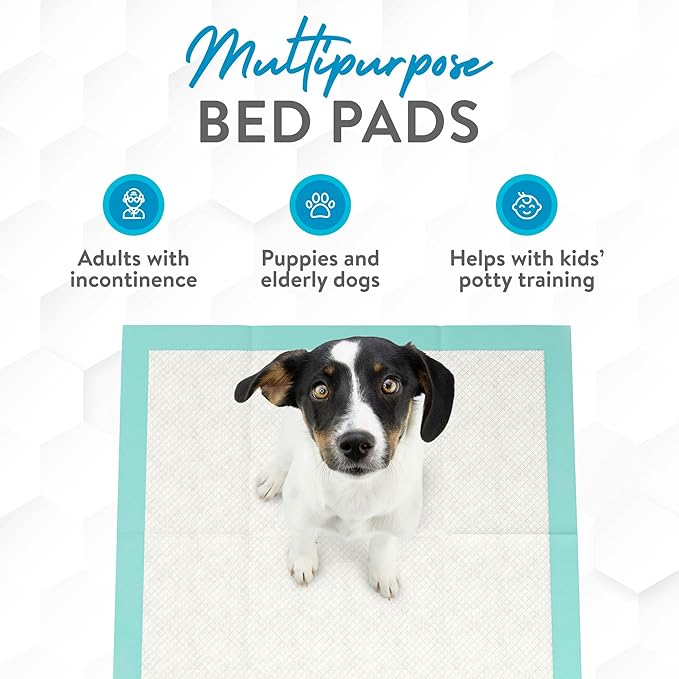 Inspire Extra Large Super Absorbent Disposable Bed Pads for Incontinence (36" X 36" Pack of 50) Ultra Thick and Absorbent Underpads Chux Adults, Puppies, Dogs Kids Furniture Protection