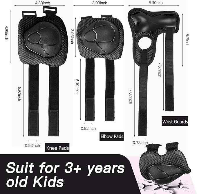Kids Bike Helmet Set Adjustable Helmet for Ages 3-15 Kids Toddler Boys Girls Youth, Multi-Sport Bicycle Skateboarding Football Rollerskating Scooter Rollerblade Balance Bike Helmets