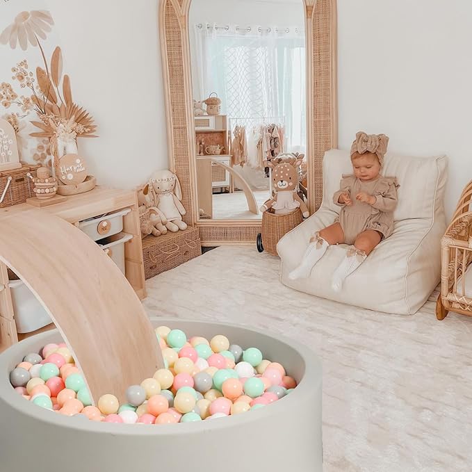 GOGOSO Balls for Ball Pit - Plastic Ball for Toddlers 1-3, Baby Kids Ball Pool Decoration 50 100 200 300 500 1000 (6 Colors, 500 Balls)