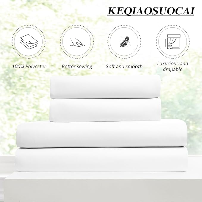KEQIAOSUOCAI Elegant Pleated Privacy Window Curtain Panels 96 Inches Long, Memory Shape Pinch Pleat Ceiling to Floor Fancy Draperies for Home Office Living Room 40 Inch Wide Each Panel,Set of 2,White