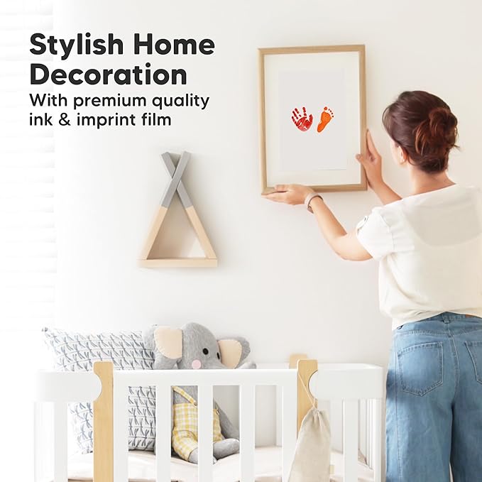 4-Pack Inkless Baby Hand and Footprint Kit - Mess Free Ink Pad for Newborn Keepsake, Dog Nose & Paw Print Kit, Clean Touch Ink Pad for Baby Hand & Footprints, Ideal New Mom Gifts (Halloween)