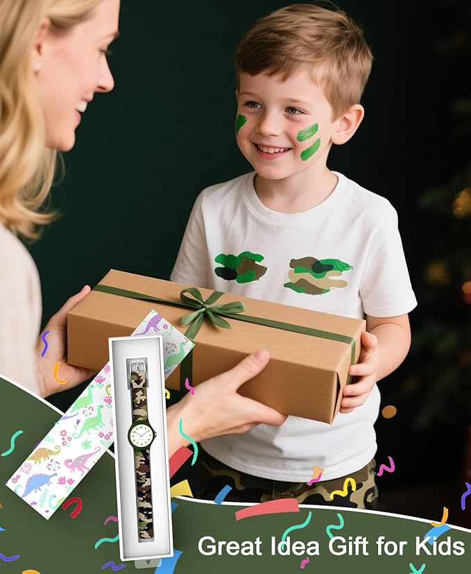 Kids Analog Watch Boys Girls, 30M Waterproof, Sports Watch for Boys, Easy to Read Children's Thin Dial Wrist Watches with Soft Band, for Ages 5-15 Kids Great Birthday Gifts Christmas Day