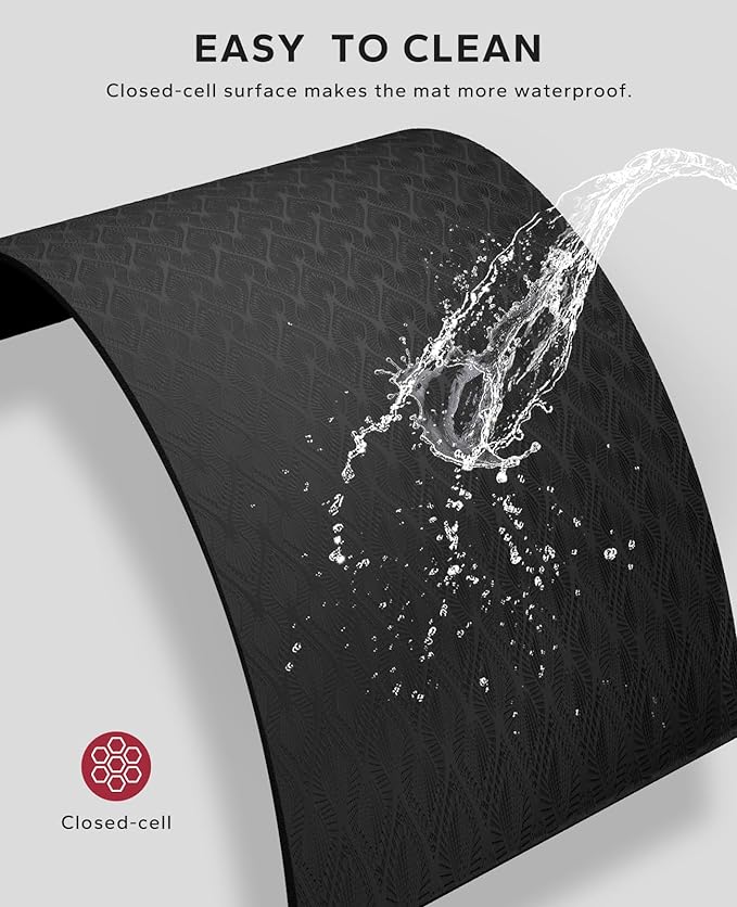 HAPBEAR Extra Large Yoga Mat - 72"x48"/78"x54", 1/4" & 1/3" Thick, Non-Slip, Durable, Eco-Friendly, Wide Exercise Mat for Home Workouts, Yoga, Pilates, Stretching, Meditation (Barefoot Exercise)