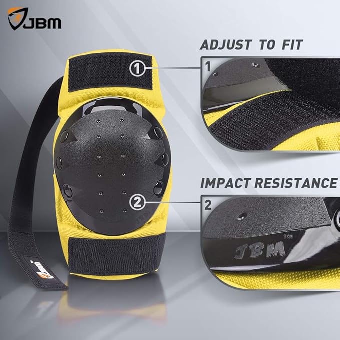 JBM Adult & Kids Knee Pads Elbow Pads and Wrist Guards for Inline Skating, Roller Skating, Skateboarding, Scootering