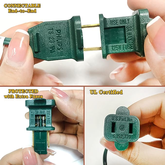 60 LED Multicolor Twinkling Christmas String Lights Plug in, 17 of 60 Lights Twinkle,Connect up to 45 Sets,UL Certified 22 Ft Mini Twinkle Christmas Tree Lights,Indoor Outdoor Use