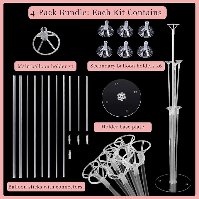 40th Birthday Decorations for Women - 56pcs Rose Gold Happy 40th Banner, 40th Birthday Crown Sash, Cake Topper, Number 40 balloons, 3D Butterflies, 4 Balloon Stands kits